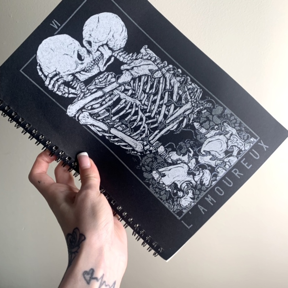 Tarot Skull Spiral Notebook - Picture 10 of 13